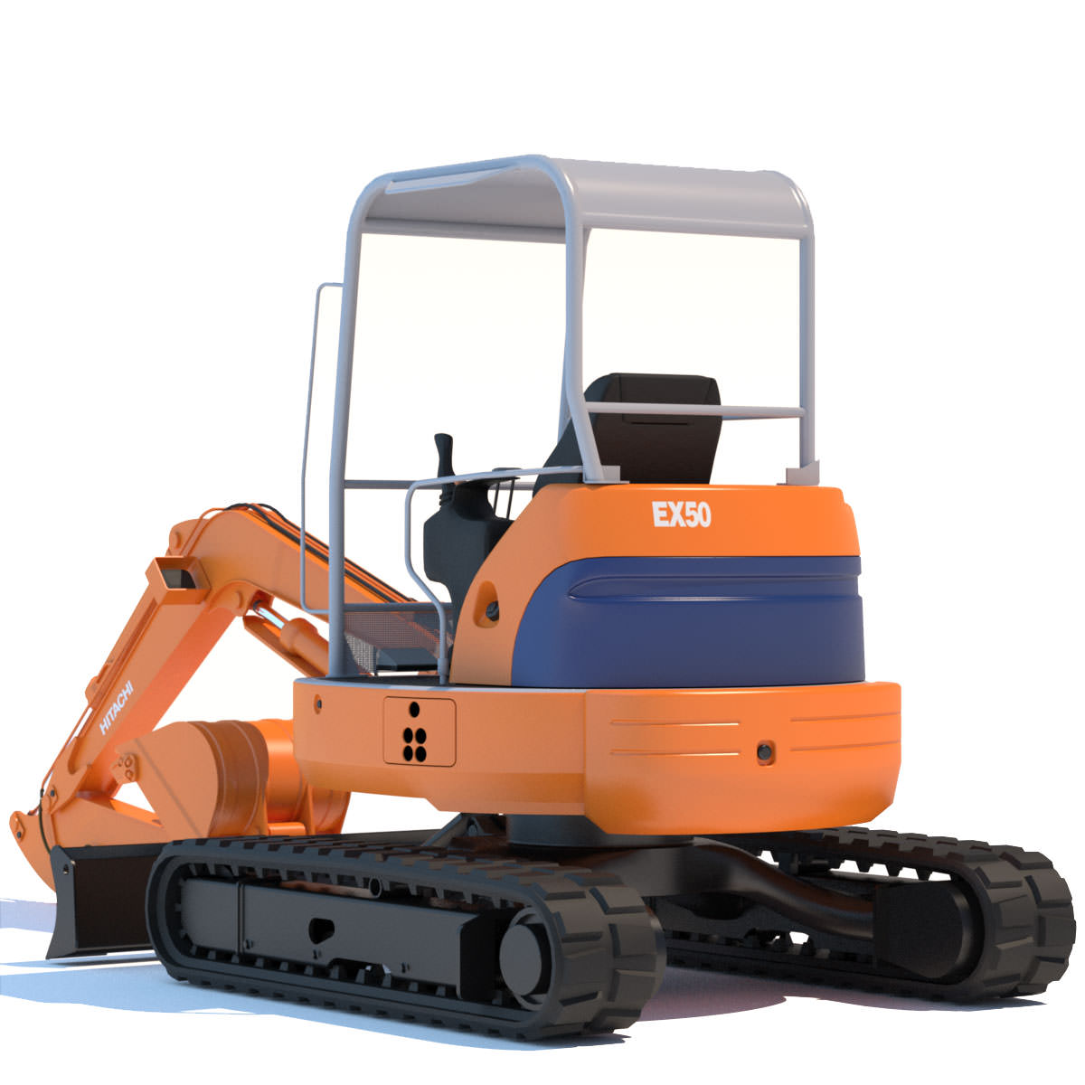 Mini Excavator Hitachi EX50U 3D model_3