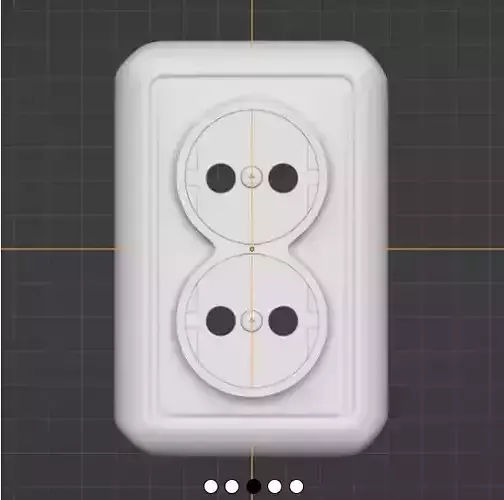 Power socked 3D Blender Free 3D model