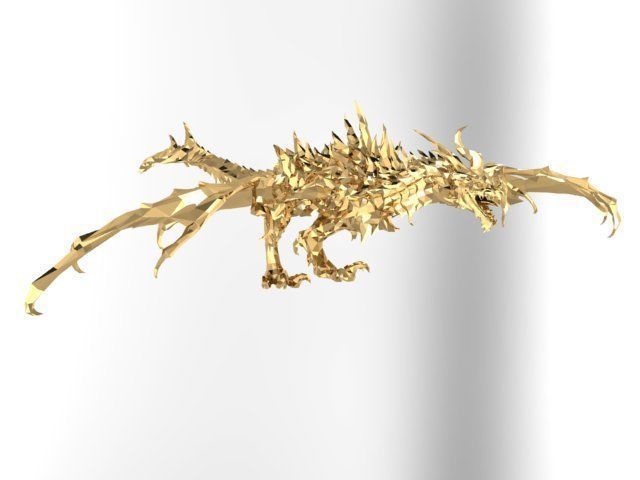 Sculpture Dragon 3D print model_4