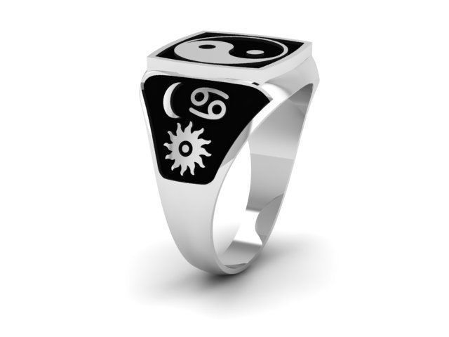 Ring Yin-yang 3D print model_1