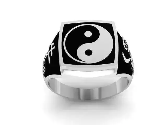 Ring Yin-yang 3D print model