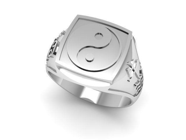 Ring Yin-yang 3D print model_5