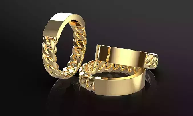 5mm CUBAN LINK RING SIZE 5 USA