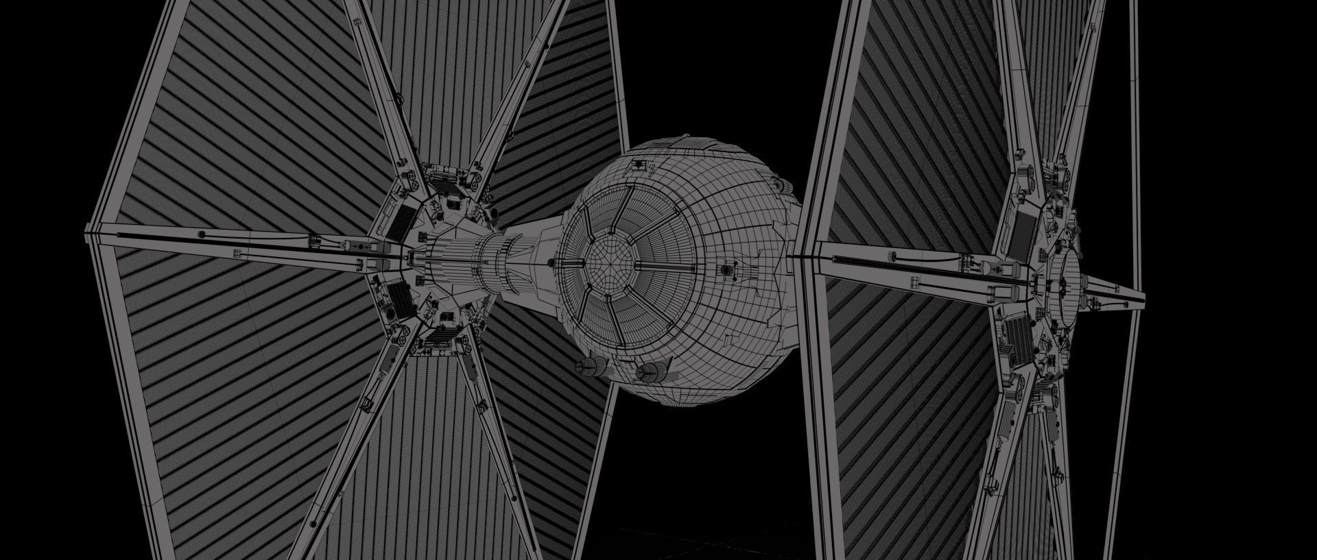 TIE starfighter Star Wars 3D model_3