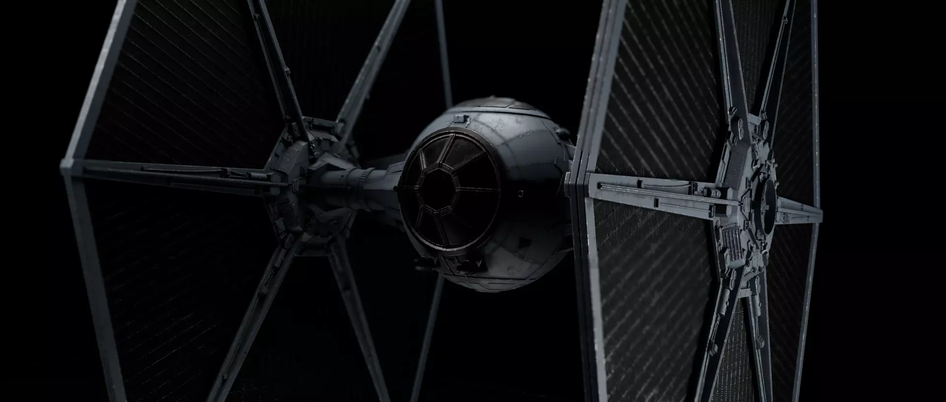 TIE starfighter Star Wars 3D model_0