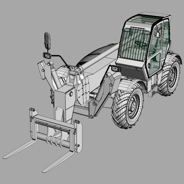 Telehandler JCB 540 3D model_7