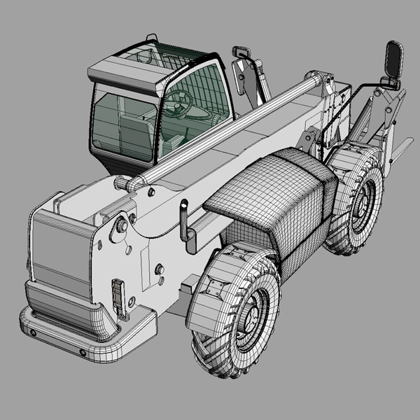 Telehandler JCB 540 3D model_8