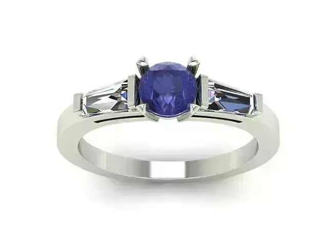 Ring Tanzanite Sapphire 3D print model
