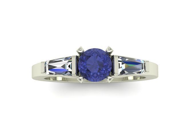 Ring Tanzanite Sapphire 3D print model_3