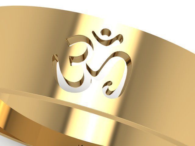 Ring Sign Om 3D print model_3
