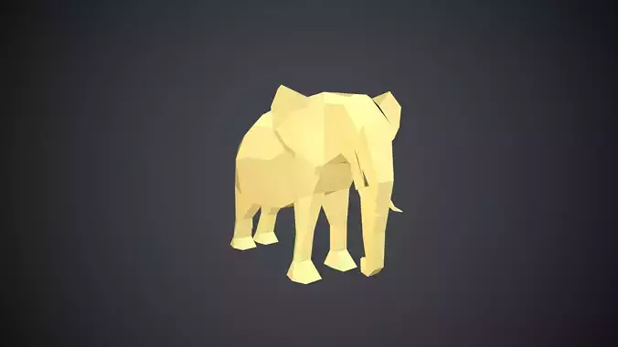 Low Poly Elephant Low-poly 3D model Low-poly 3D model