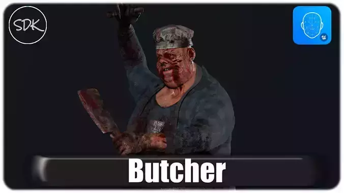 Butcher Low-poly 3D model