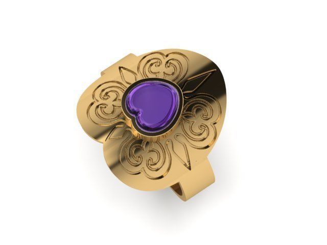  Ring Sapphire   3D print model_2