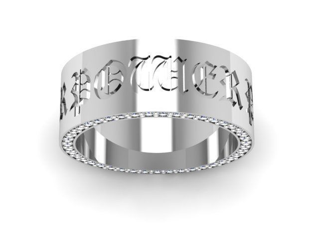 Ring Power Diamond 3D print model_1