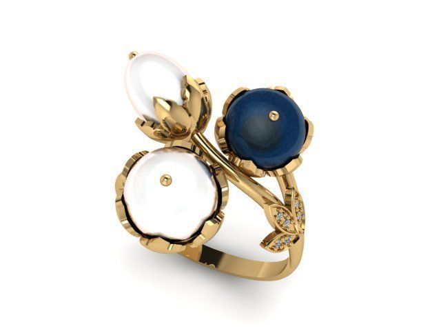 Ring Pearl 3D print model_2