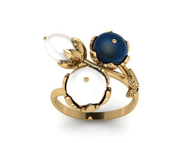 Ring Pearl 3D print model_1