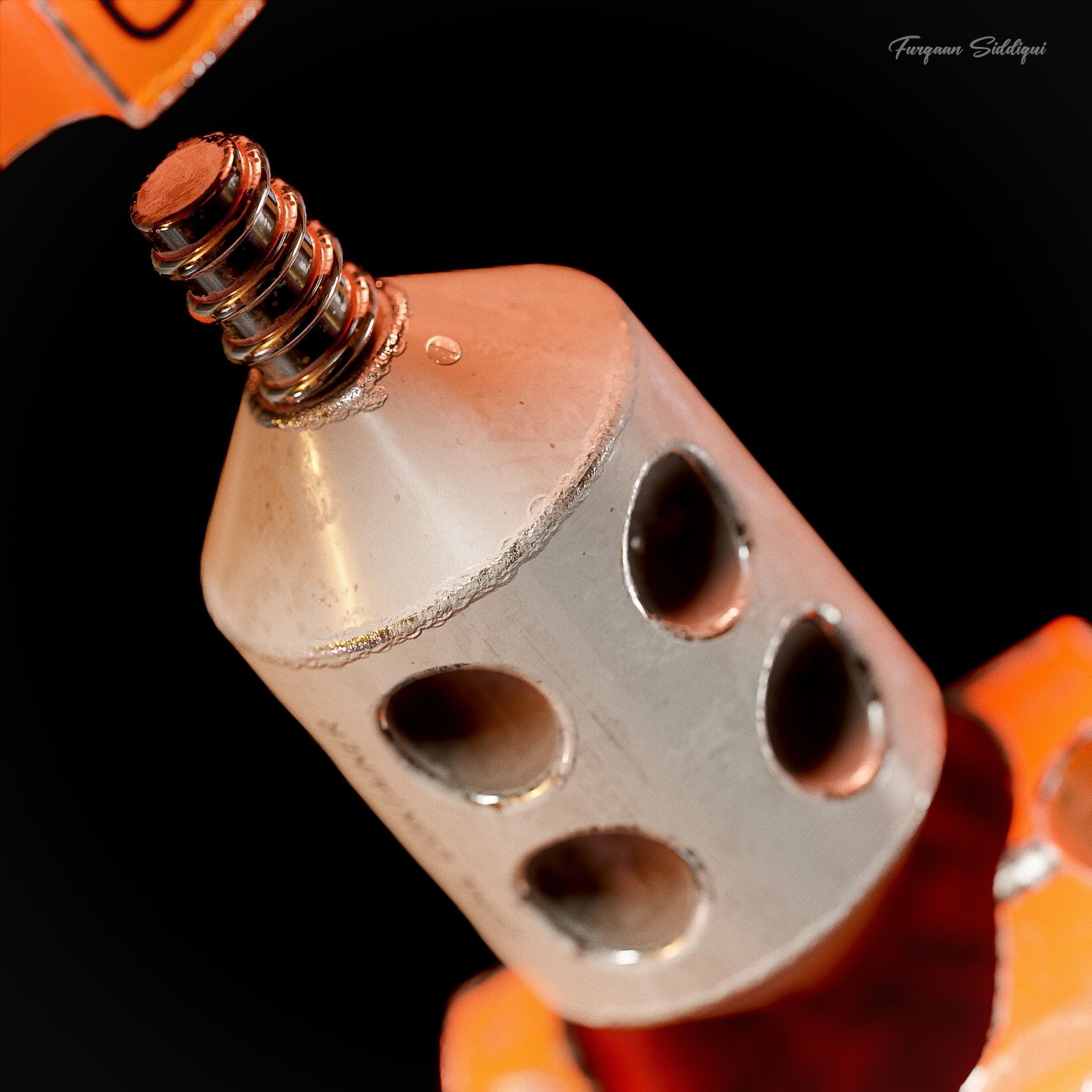 Sci-fi Smoke Capsule Grenade Low-poly 3D model_5