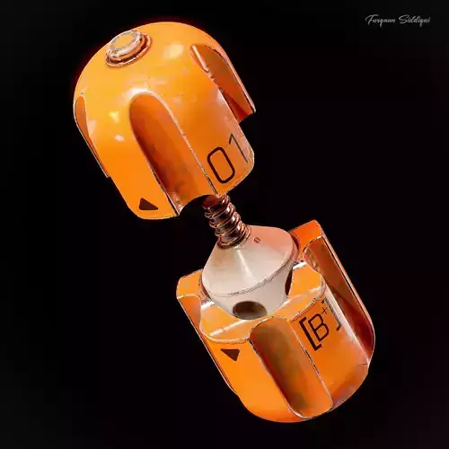 Sci-fi Smoke Capsule Grenade Low-poly 3D model