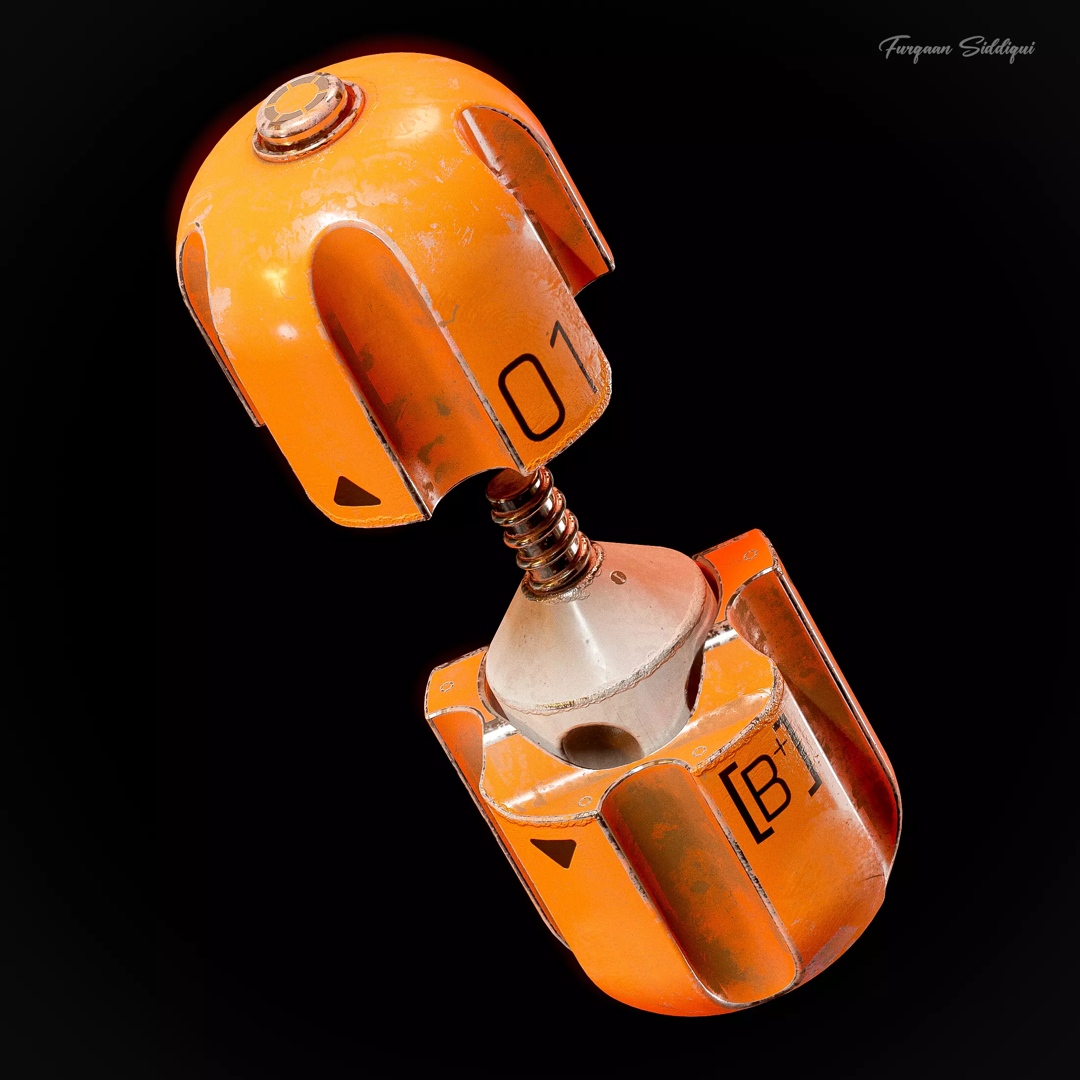 Sci-fi Smoke Capsule Grenade Low-poly 3D model_0