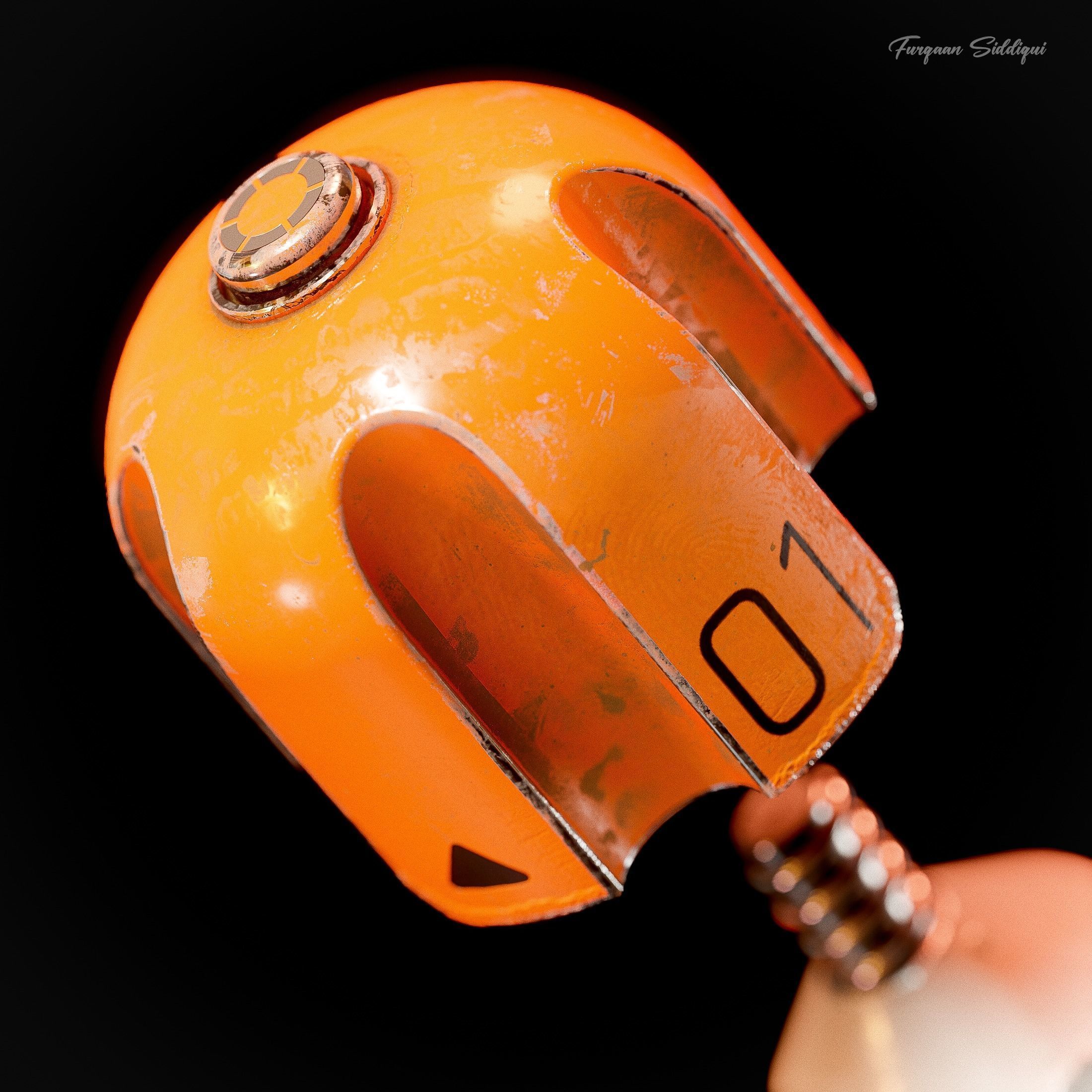 Sci-fi Smoke Capsule Grenade Low-poly 3D model_6