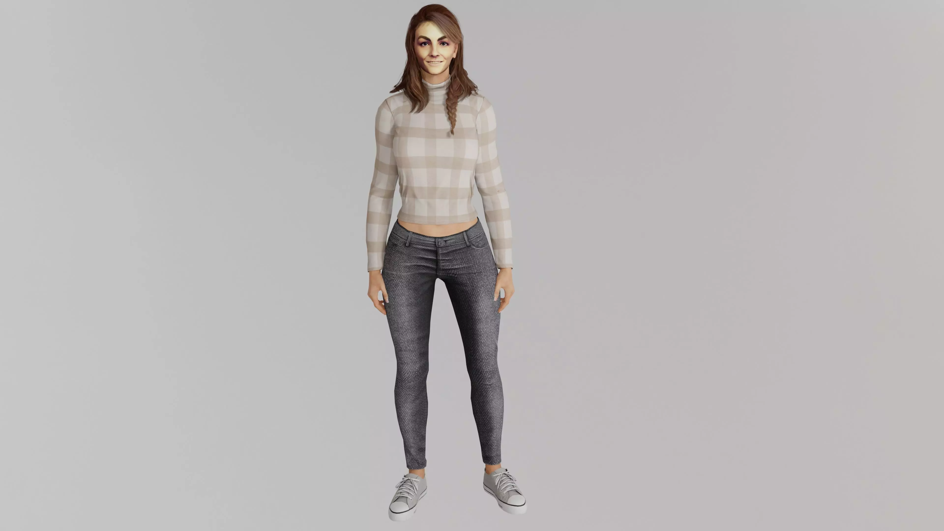 Cute girl 3D model
