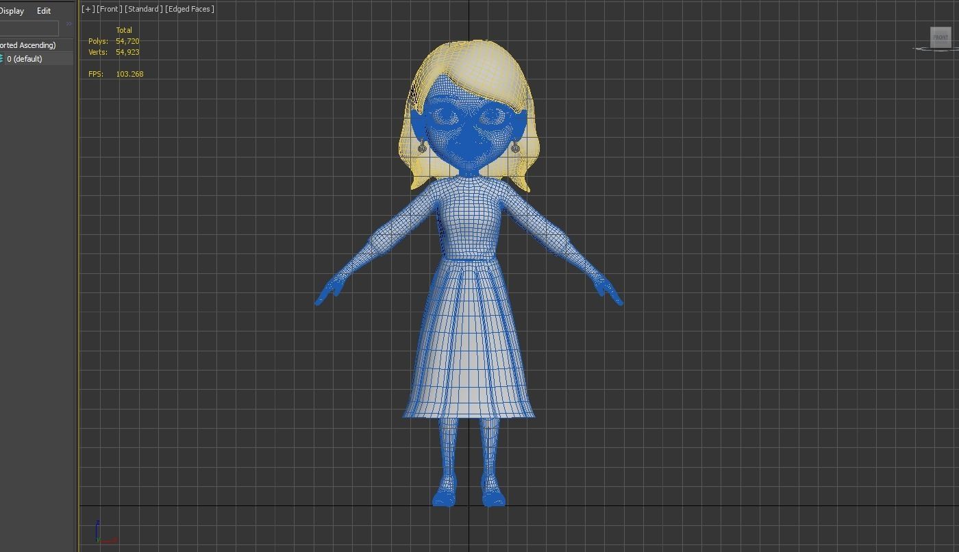 Cartoon Girl free VR / AR / low-poly 3D model | CGTrader