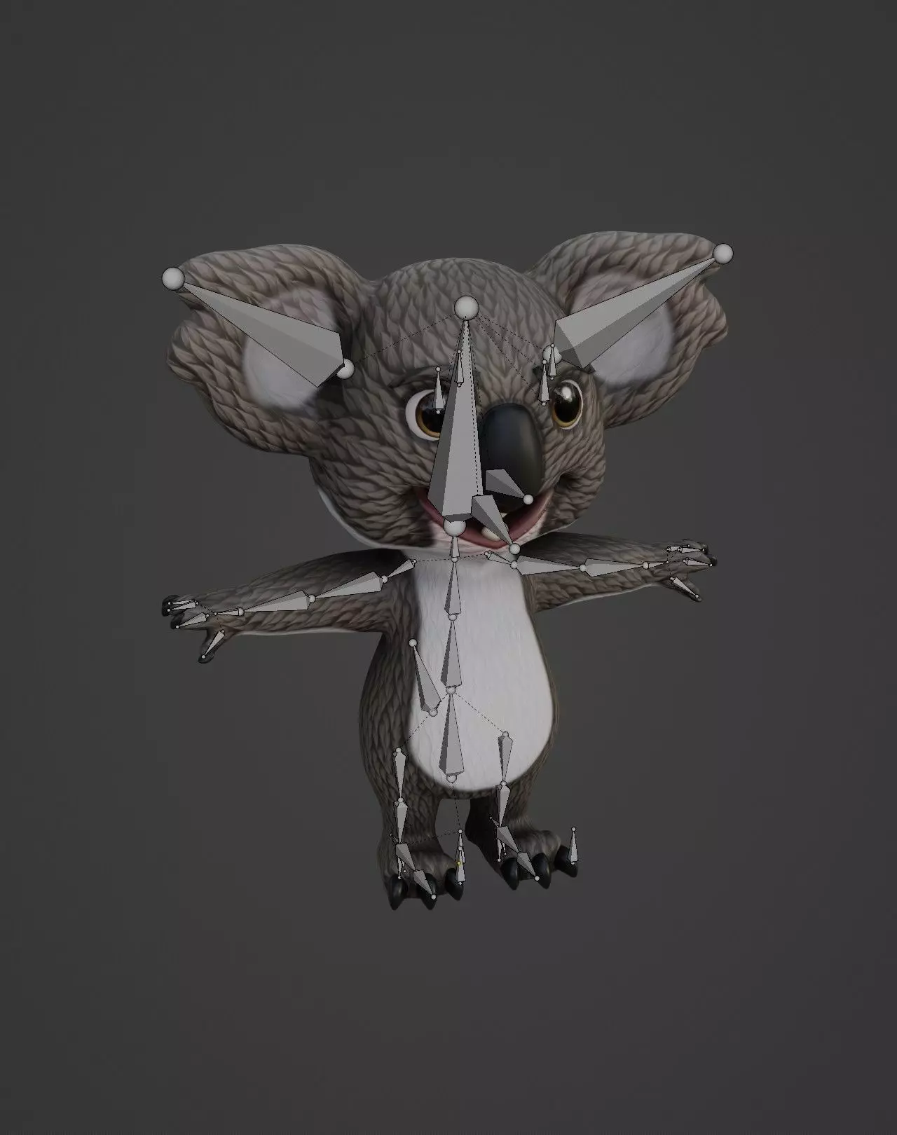 Cartoon Koala Rigged 3D Model Low-poly 3D model_0