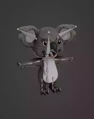 Cartoon Koala Rigged 3D Model