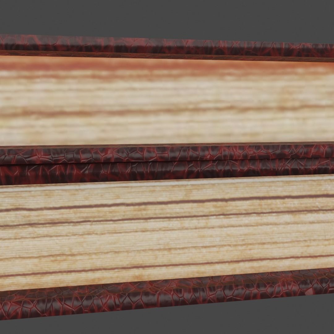 Leather books Free low-poly 3D model_4