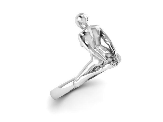 Ring Girl Naked Sculpture 3D print model_3