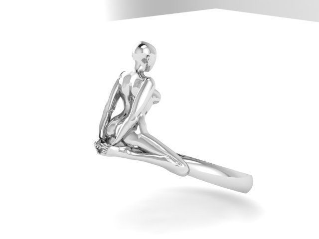 Ring Girl Naked Sculpture 3D print model_1