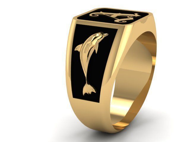 Ring Dolphins 3D print model_1