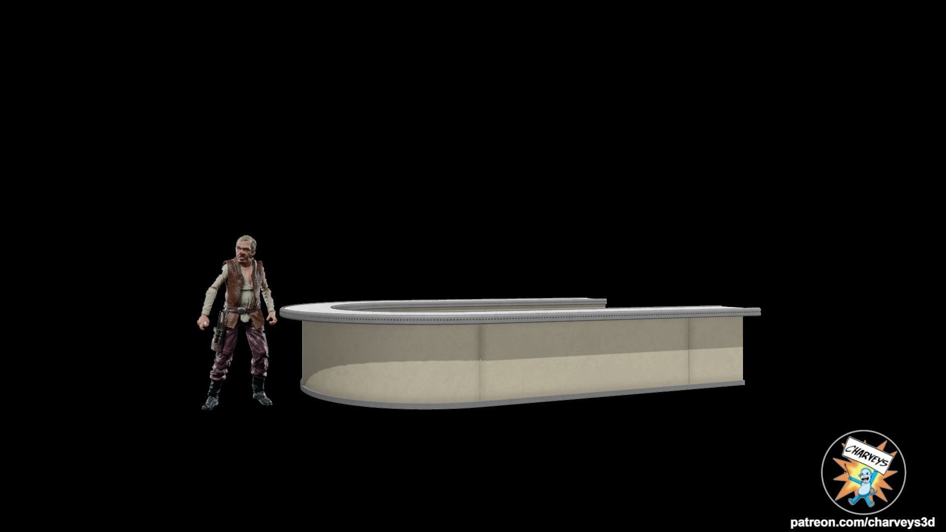 Star Wars Mos Eisley Cantina Bar for action figures 3D print model_1