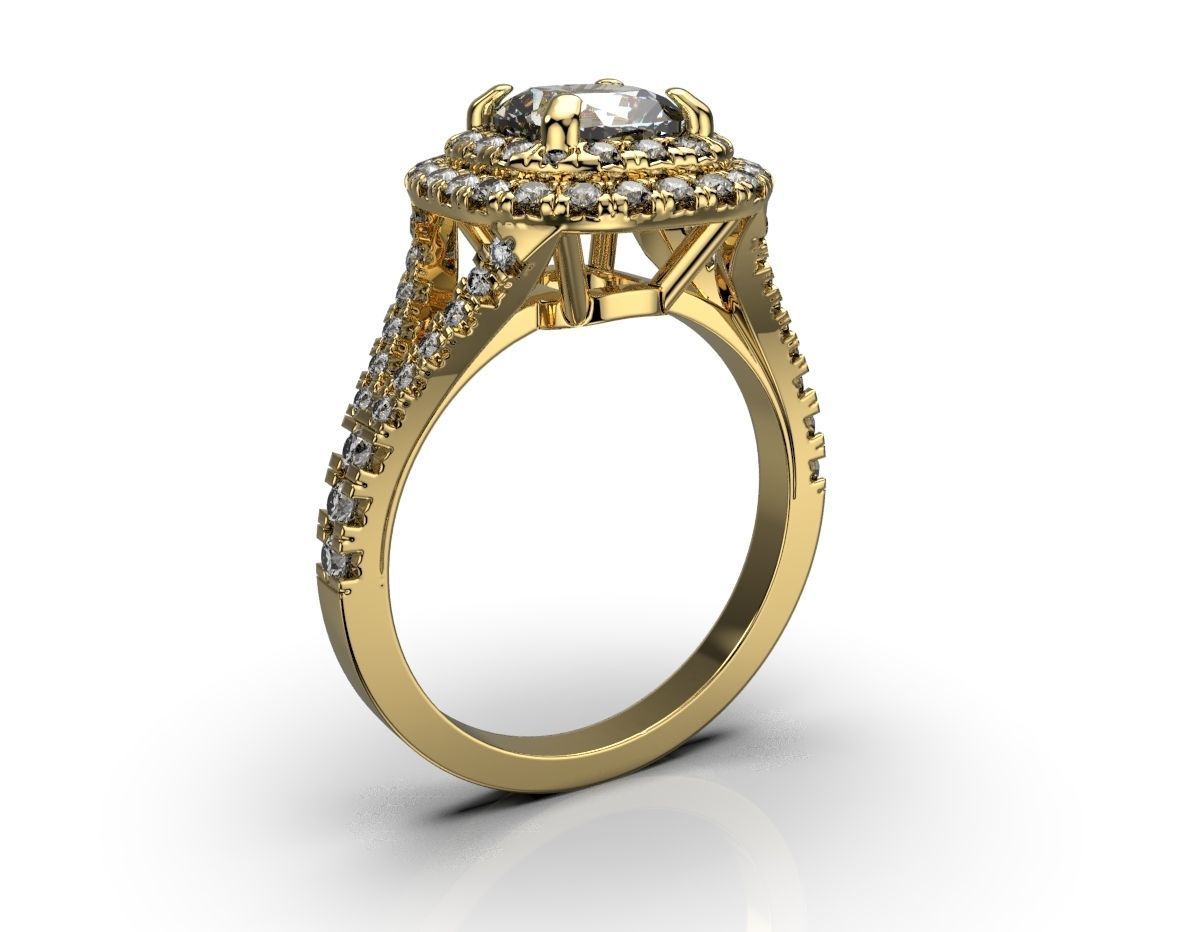 Tiffany engagement ring 3D print model_1