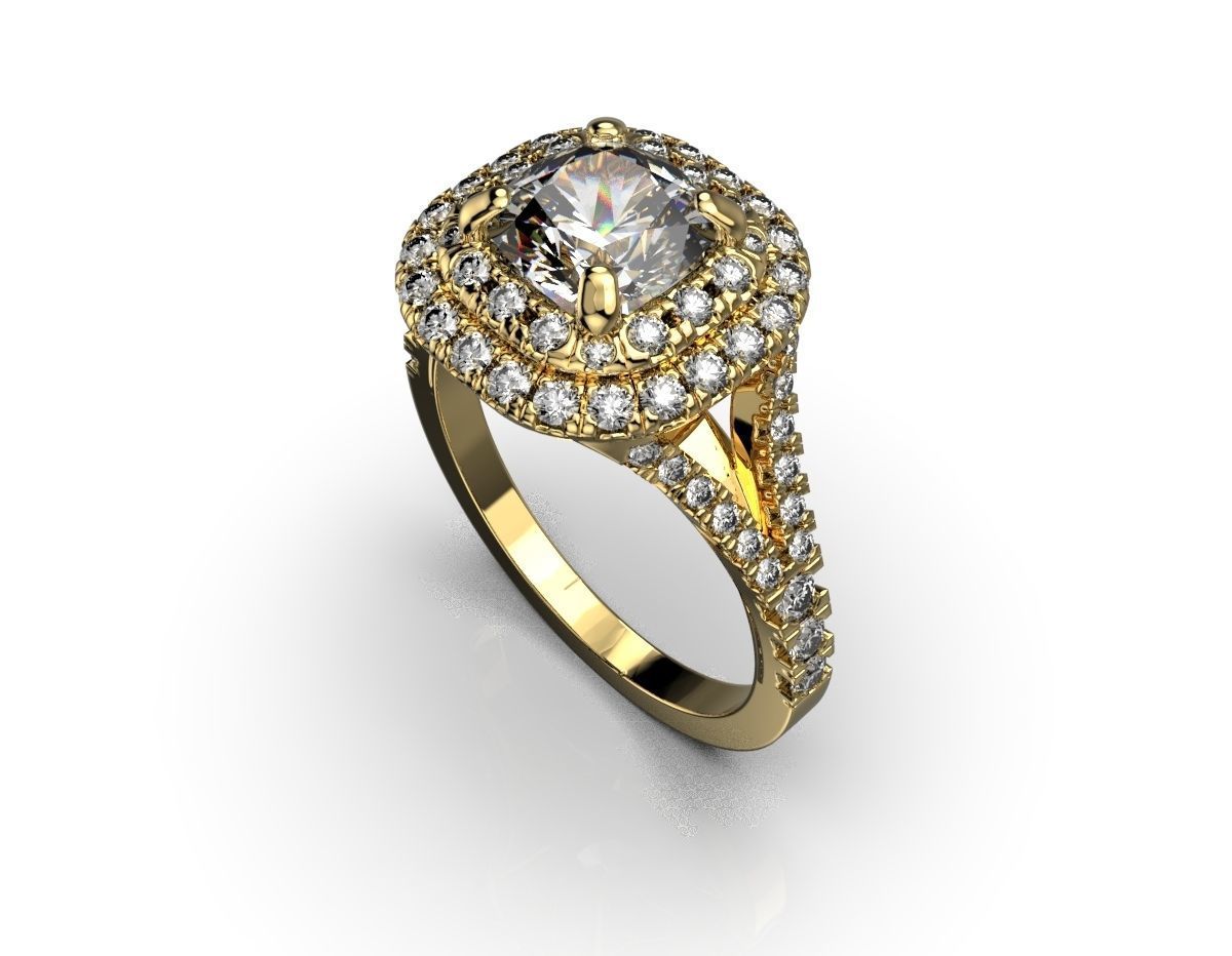 Tiffany engagement ring 3D print model_3