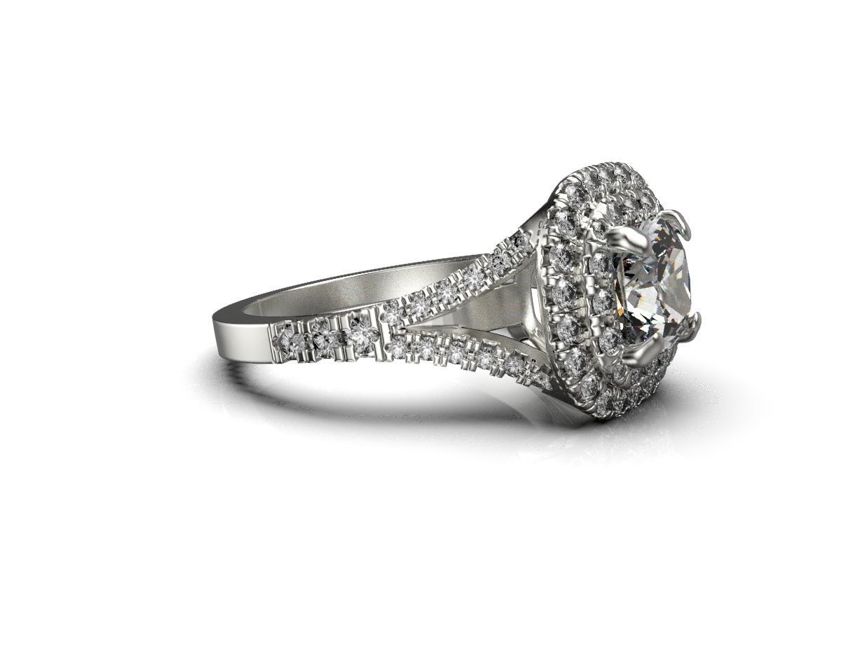Tiffany engagement ring 3D print model_2