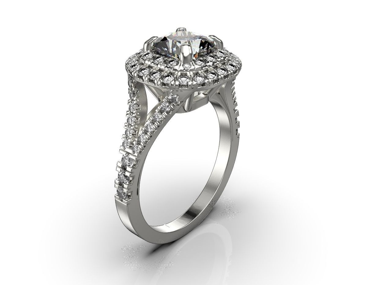 Tiffany engagement ring 3D print model_6