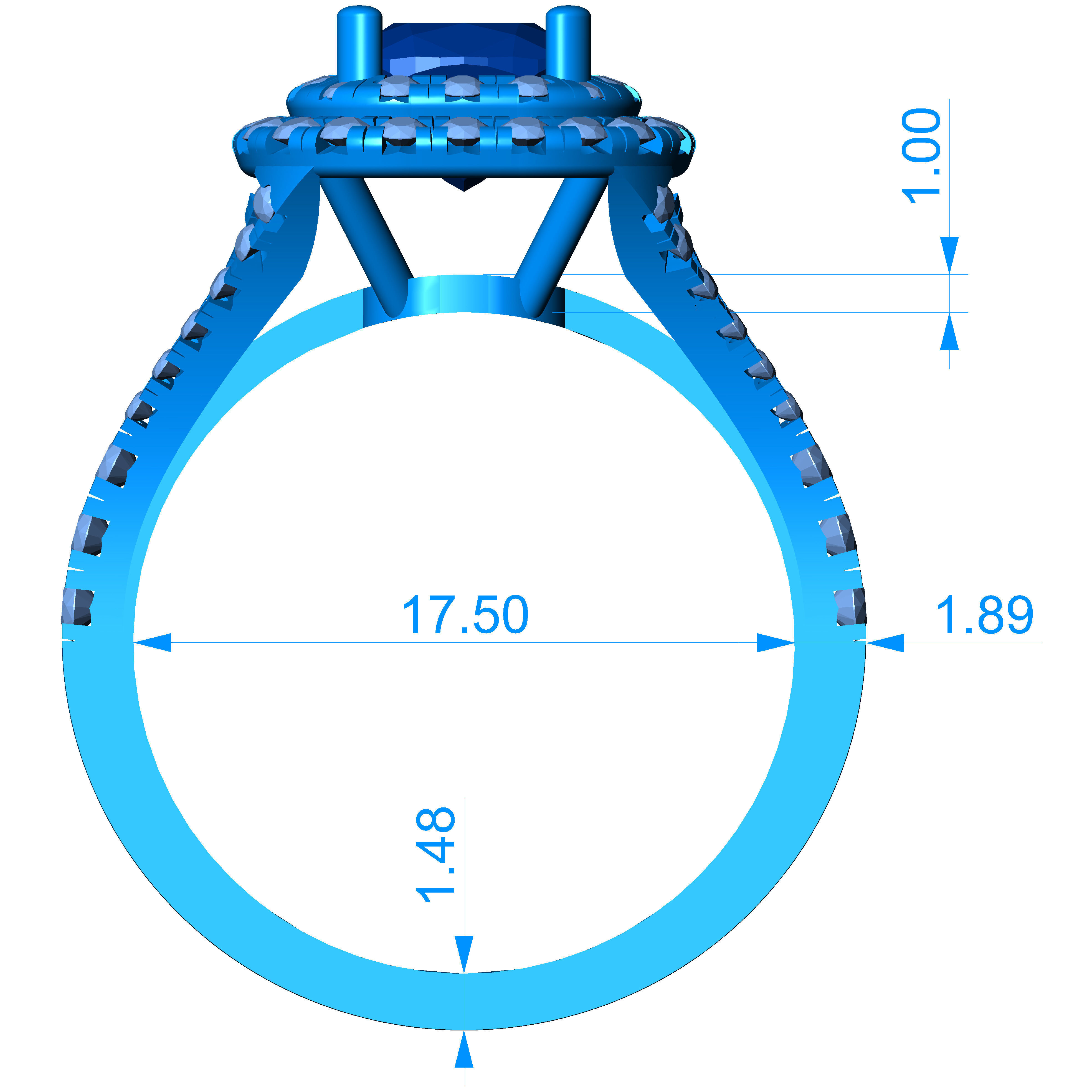 Tiffany engagement ring 3D print model_10