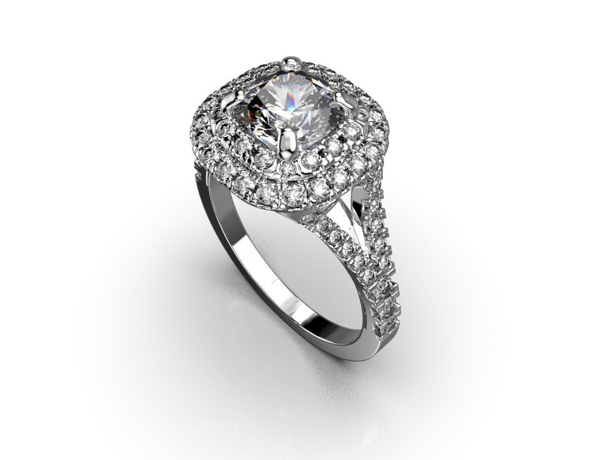 Tiffany engagement ring 3D print model_4