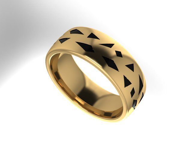 Gold Ring  3D print model_3