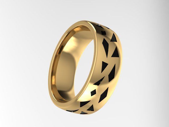 Gold Ring  3D print model_1