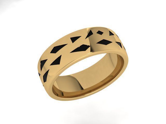 Gold Ring  3D print model_2