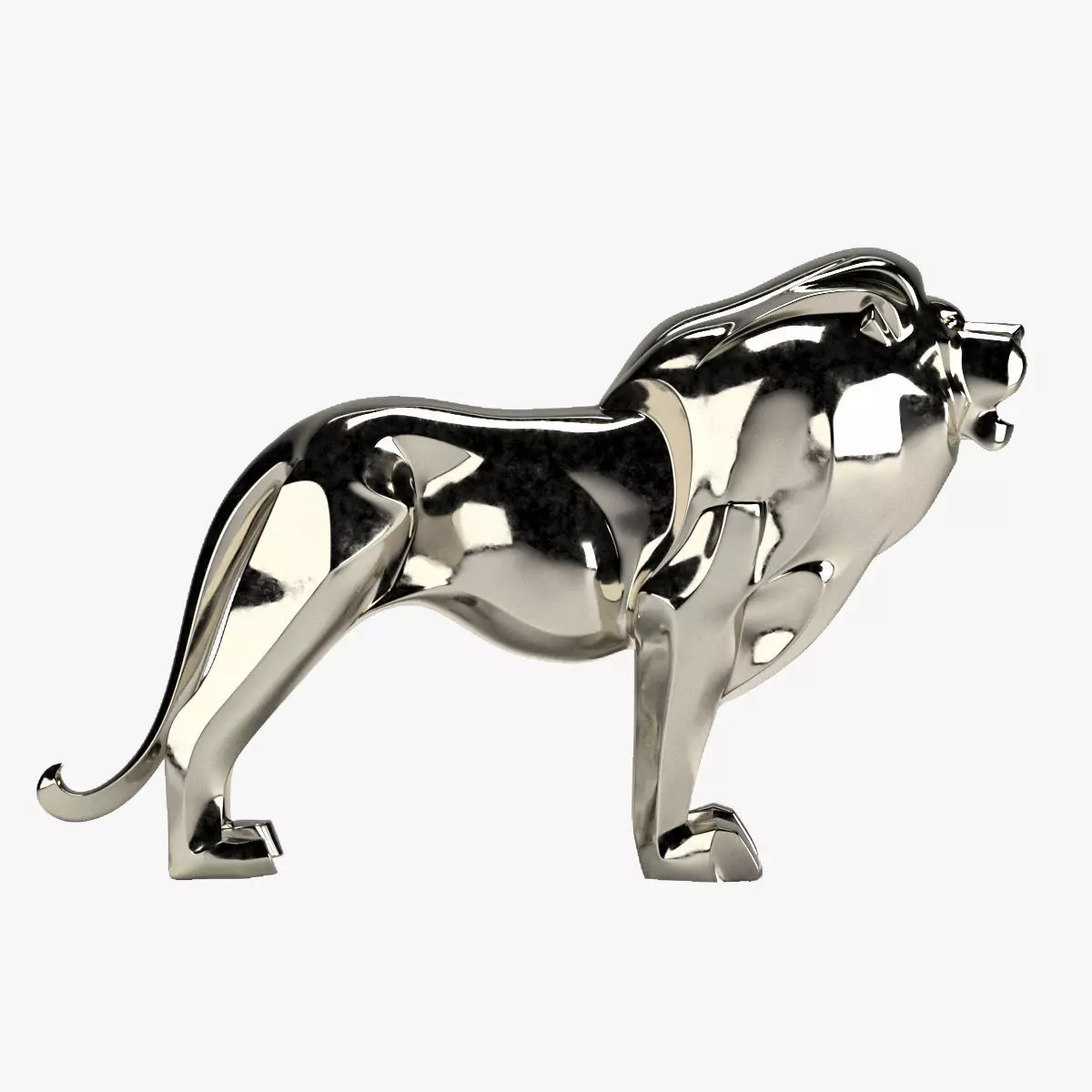 Lion sculpture 3D model_0