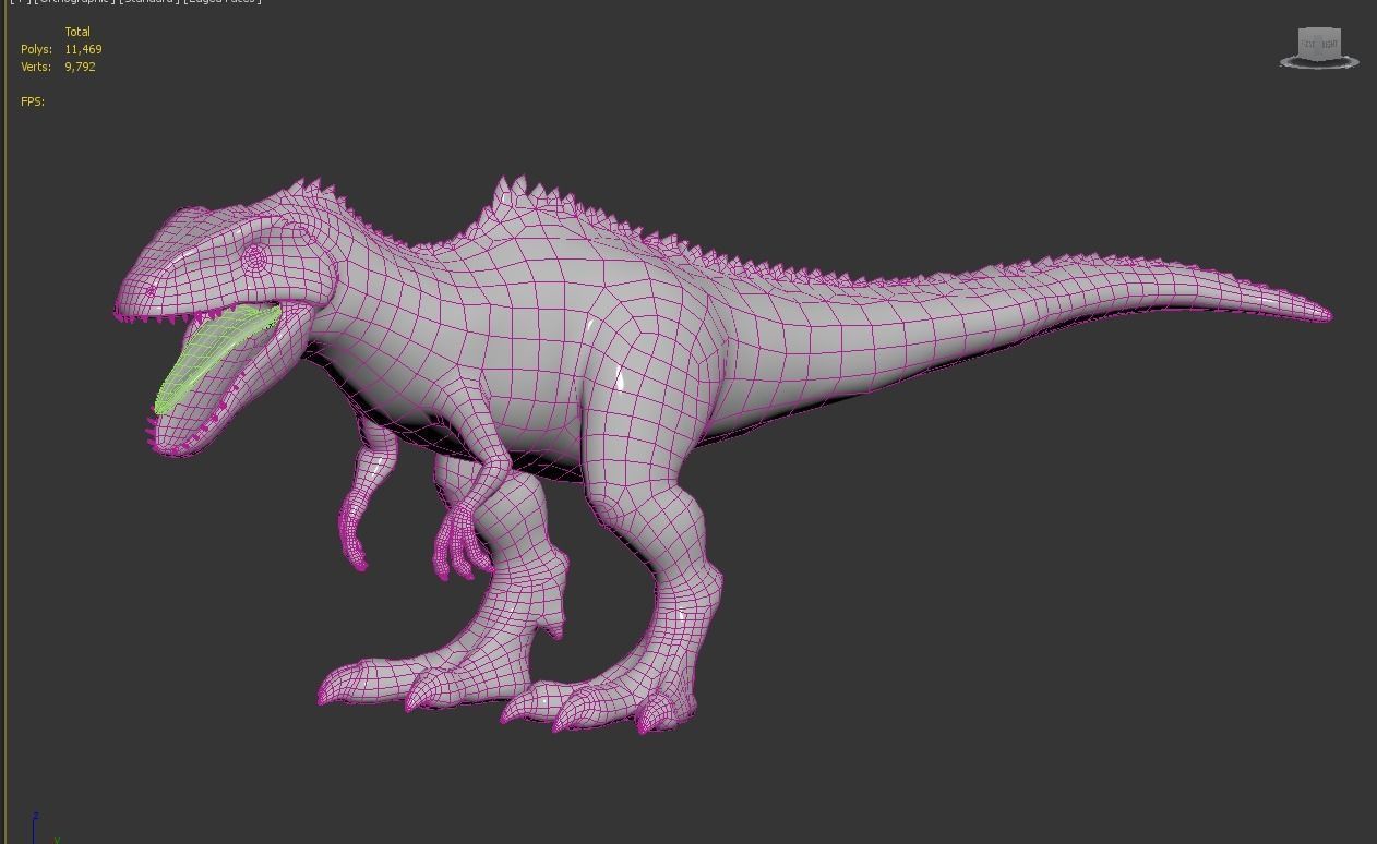 Dinosaur t - rex Low-poly 3D model_2