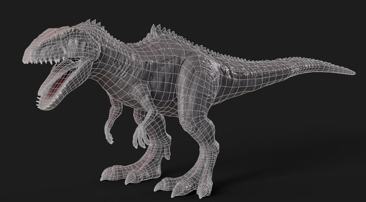 Dinosaur t - rex Low-poly 3D model_7