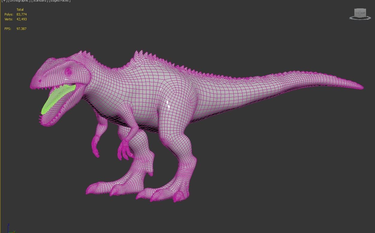 Dinosaur t - rex Low-poly 3D model_1