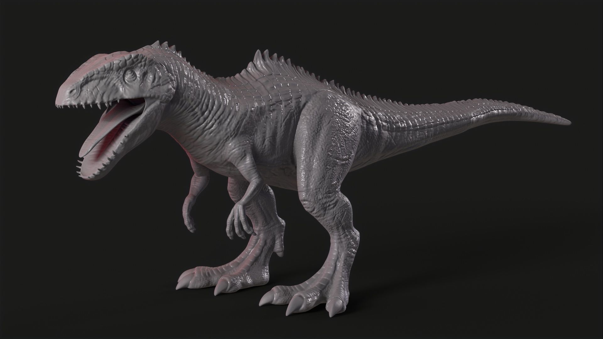 Dinosaur t - rex Low-poly 3D model_4