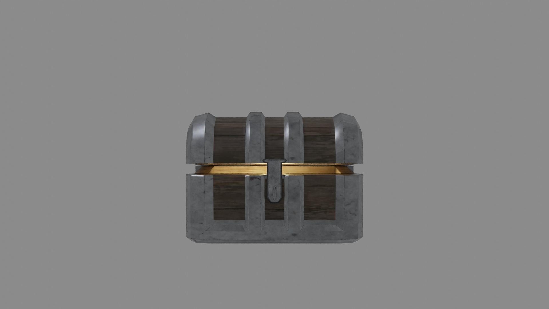 Baule di legno  -   Wooden trunk Low-Poly Low-poly 3D model_2
