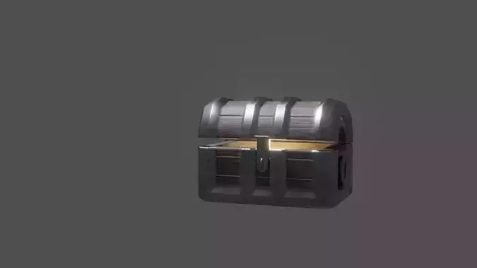 Baule di legno  -   Wooden trunk Low-Poly