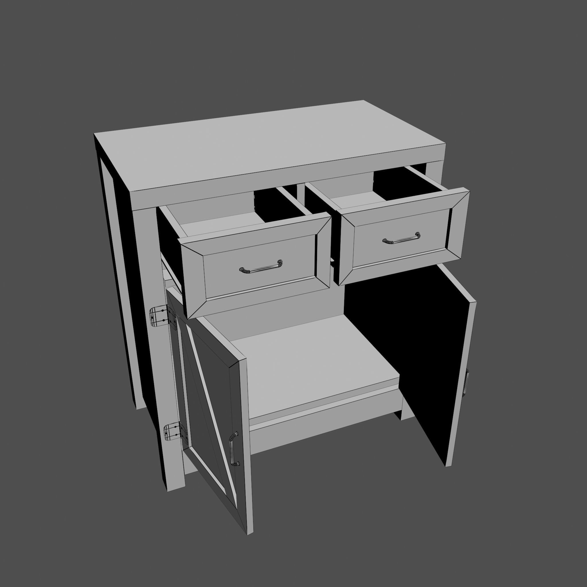Chest of drawers - 1 3D model_19